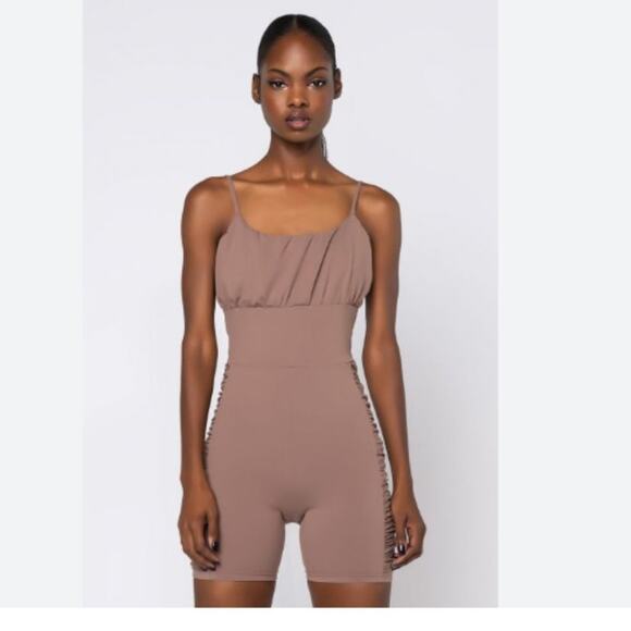 AKIRA Pants - AKIRA "Thank You Next" Ruched Romper Small S